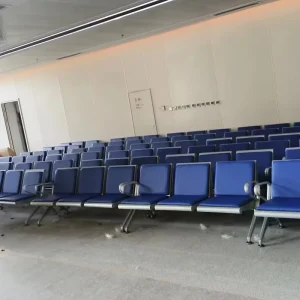 1 2 3 4 5 Seats High Back Leather Cushion Adjustable Stainless Steel Hospital Waiting Chair Airport Waiting Chair