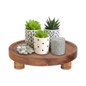 10″ Solid Wood Extendable Coffee Table Iron Frame Modern Countertop Organizer Multi-Purpose Display Pedestal Riser Board