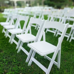 1000lb Weight Outdoor Lightweight Rental Party Foldable White Plastic Resin Folding Chair for Event