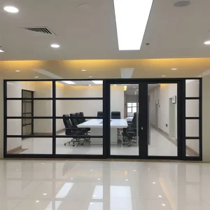 108mm 4 in 1 Modular Aluminum Frame Partition High Impact Single Glass Wall for Durable Office & School Lab Library