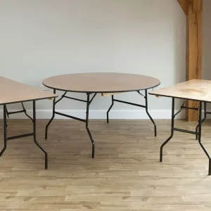 12 People 180cm Rental 72inch Banquet Events Restaurant Folded Wedding Vinyl Edging Wooden 6ft Round Plywood Table