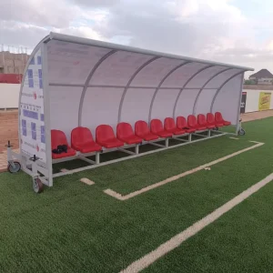 12 Seats Vandal Proof Outdoor Soccer Bench Football Team Shelters Substitute Bench Seating for Sports Court PY ZKBB 12