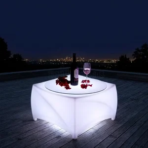 16 Colors Changing Led Illuminated Furniture Vip Lounge Rectangular Luminous Indoor Led Portable Bar Table for Party Events