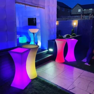 16 Colors High LED Table Modern Light up Bar Furniture Nightclub Tables and Chairs Light up Led Light Bar Table for Event