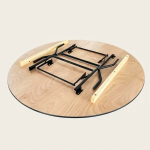 168cm Modern Foldable Wood Round Table with Plywood Top Durable Hotel Banquet Rental Use