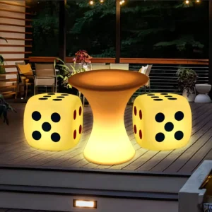 16Rgb Color Change Illuminated Light up Portable bar Tables Outdoor Led Chair Lumineuse Led Garden Glow Furniture bar Sofa Set