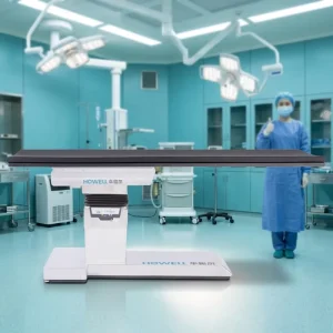 1760mm Fluoroscopy Carbon Fiber Operating Table 350kg Bariatric Surgery Bed with Battery Backup ERCP Catheterization Table