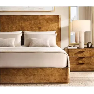 180*200*150cm Modern Mattress American Bedroom Furniture Solid Wood King Queen Bed Hotel Villa Customizable Eco-Friendly Durable