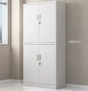 1800mm White 4 Door Steel Filing Cabinet with Lock High Capacity Metal Storage Cupboard for Office