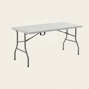 180CM Modern Durable HDPE Plastic Folding Table with Carry Handle Outdoor Trestle Table for Hotel Use