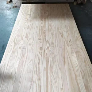18mm Thick Pine Wood Edge Glued Board Straight Line Pattern Finger Joint Panel for Stair Treads Shelves