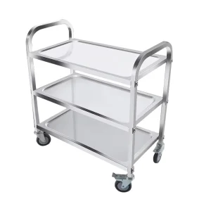 2/3/4 Tiers Detachable Stainless Steel Mobile Delivery Dining Food Service Trolley