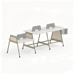 2 4 6 Seater Shared Office Workstation Desk Modular Team Office Furniture with Privacy Screen and Cable Management