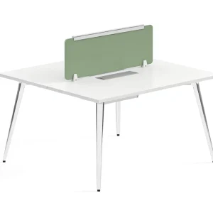 2 4 Person Linear Office Workstation with Shared Leg System 25mm E0 MFC Top for Commercial Open Plan Workspace