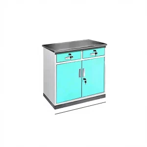 2-Door 2-Drawer Contemporary Stainless Steel Filing Cabinet for Hospital Pharmacy and Clinic Drug Storage with Key Lock