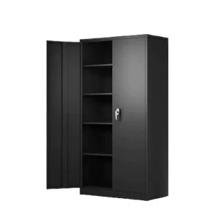 2 Door 4 Shelves Steel Metal Storage Cupboard Filing Cabinet