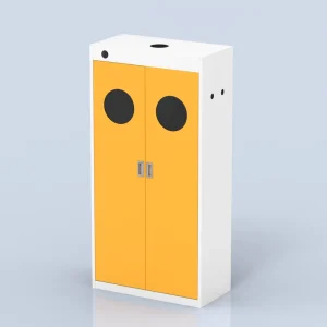 2 Door Flammable Storage Cabinet Cold Rolled Steel Chemical Safety Cabinet with Porthole Window Lock for Lab