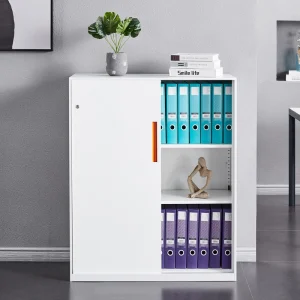 2 Door Iron Sliding Door Filing Cabinet Modern Modular Eco Friendly Adjustable Movable Office Supplies Commercial Use Bedroom