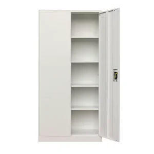 2 Door Metal Filing Cabinet Steel Storage Cupboard Lemari Besi Archivad Iron File Cabinet with Adjustable Shelf