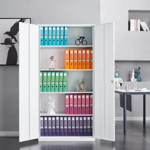 2 Door Metal Filing Cabinet with Key Lock Modern Office Bedroom Storage Durable Customizable Color