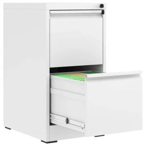 2 Drawer Lateral Metal File Cabinet for Letter Legal F4 A4 Size Office Storage Filing Lock Adjustable for Office Hospital Use