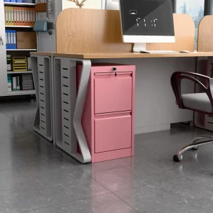 2 Drawers Filing Cabinet Steel Drawer File Cabinet with Lock