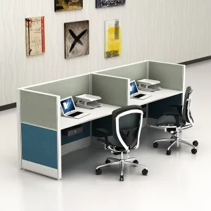 2 Person Independent Working Space Fabric Screen Cubicle Aluminum Durable and Modular Modern Design Office Desk
