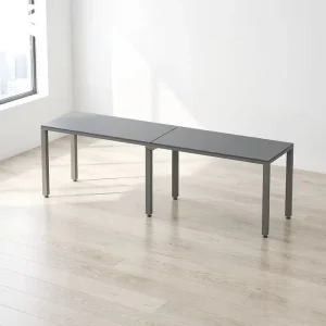 2 Personas Escritorio 240x60x75cm Cubicle Workstation Desk Shared Workspace Industrial De Metal Y Madera Modern Office Table