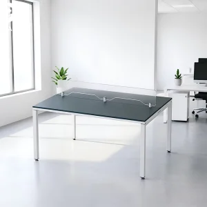 2 Personas Workstation Office Desk Furniture Escritorio 120x120x75cm Competitive Price Long Strip Desk for Trading Companies