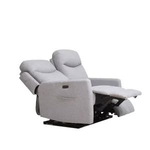 2 Seater Metal Frame Modern Manual Reclining Loveseat Sofa Set for Living Room Home Theater