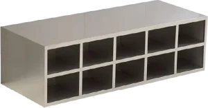 2 Tier 10 Grid Stainless Steel Shoe Cabinet Shoe Bench Single Double Sided for Hospital Workshop Laboratory