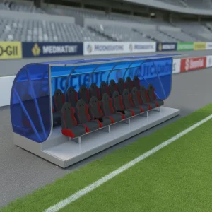 2 Tier Luxury Substitute Bench Football Dugouts Portable Player Bench with Armchair for Football Clubs DPY-SF