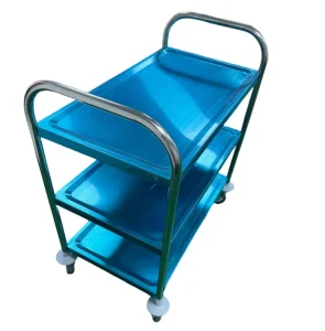 2 Tiers Plastic Airline Food Mobile Trolley Cart with Wheels for Hotel and Restaurant Supplies