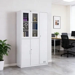 2 in 1 Lockable Multi Purpose Steel File Locker Cabinet Modern Eco Friendly Office Staff Room School Warehouse Home Office