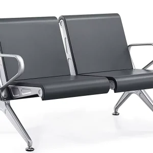 2 seater PU Foaming Waiting Chair Public Place Commercial Waiting Bench Airport Chair