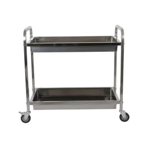 2 tier Stainless Steel Nursing Mobile Instrument Trolley Hospital Equipments Clinic Surgical Trolley Cart