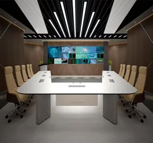 20 Person High End Modern Artificial Marble Stone Table Top Board Meeting Conference Table for Hospital Use Durable