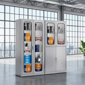 201 Stainless Steel Office Cabinet Locker for Pharmacy and Clinic Medicine Storage Corrosion Rust Resistant Cabinet