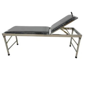 201 Stainless Steel Patient Examination Table Adjustable Backrest Africa Features Optional Paper Roller for Hospital Use