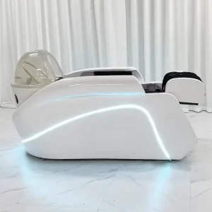 2025Modern Japanese Head Spa Shampoo Chair With White Ceramic Wash Basin Barbershop Salon Shampoo and Massage Bed Sink Included