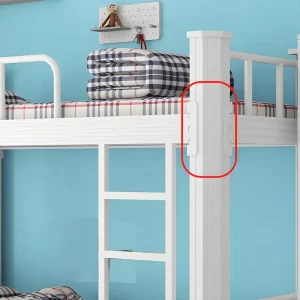 205cm Height Modern Steel Bunk Bed with Heavy Duty Reinforced Structure Two Layer for School Bedroom