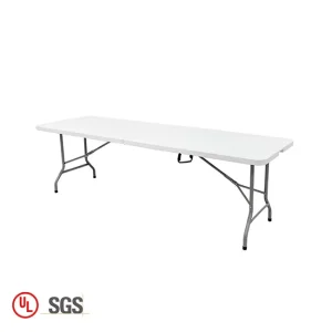 244*76*74CM Plastic 8ft Folding Table Modern Simple Dining Hotel Outdoor Portable Folding Table