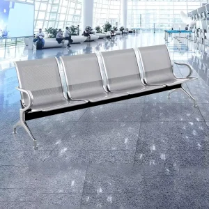 3/4/5 Seater Cushion Modern Iron Waiting Room Bench Airport Hospital Outdoor Hotel Waiting Chair