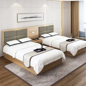 3 4 5 Star Hotel Furniture Manufacturers Full Size Solid Wood King Luxury Wooden Bed Room Hotel Furniture Set