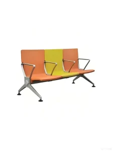 3 Airport Metal and PU Leather Modern Waiting Chairs Eco Friendly & Durable Easy Clean Commercial Use Chairs