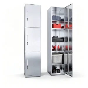3 Door Modern Freestanding Locker Cabinet Wardrobe with Large Capacity Shelves for Home Bedroom Furniture