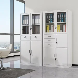 3 Drawer Foldable Freestanding Steel Filing Cabinet with Key Lock Modern Office File Storage