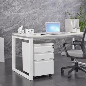 3 Drawer Steel Mobile Pedestal Under Desk Lockable Metal File Cabinet Rolling Office Storage Cabinet with Anti Tip Wheel