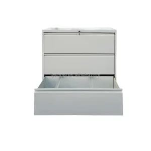 3 Drawers Lateral File Cabinet Office Furniture Metal Drawer Cabinet With Gooseneck Handle