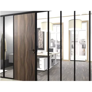 3 Hour Fire Rated Steel Frame Glass Partition Wall System Fireproof Soundproof Modern Office Room Divider Supermarket School